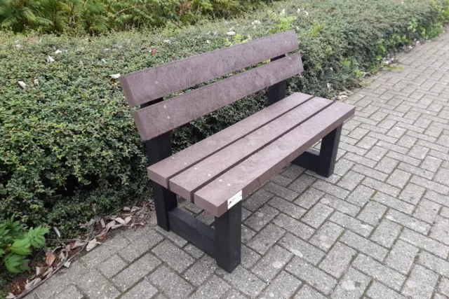 Rockwood® Parkbank Lounge Zwaar Kunststof - Quartz Brown 5cm 1.80m Naturel