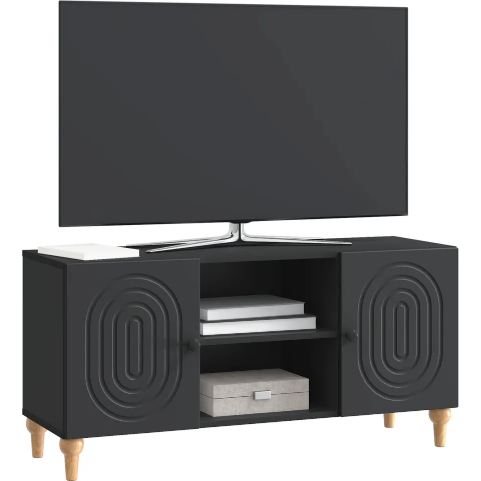 vidaXL TV-kast Zwart 102 x 34,5 x 50 cm Bewerkt hout