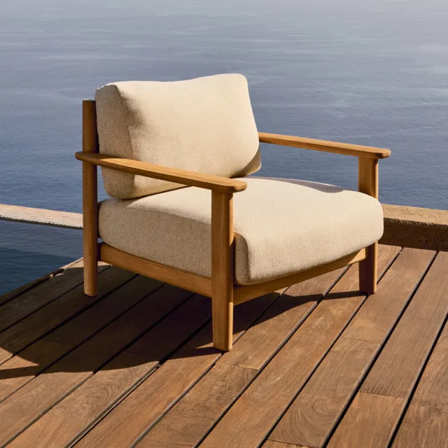 Kave Home Tirant fauteuil teakhout teak, foto 2
