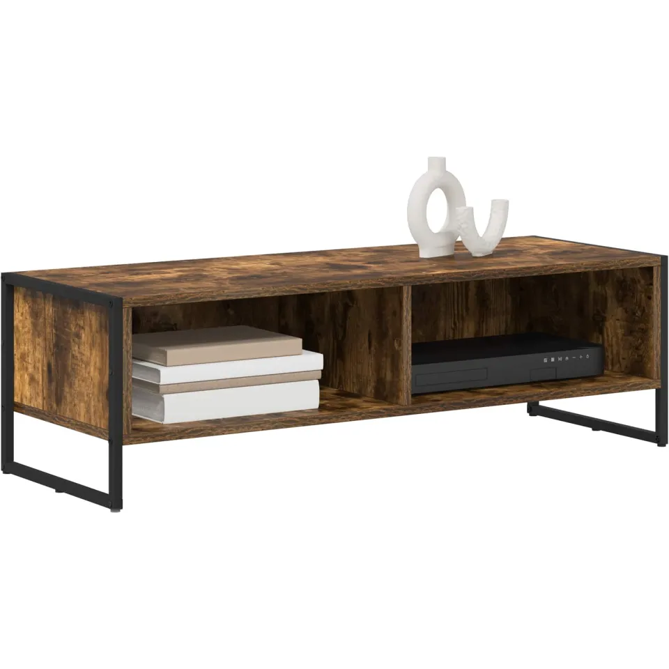 vidaXL TV-kast 100 x 36.5 x 30.5 cm Gerookt eiken Bewerkt hout Bruin