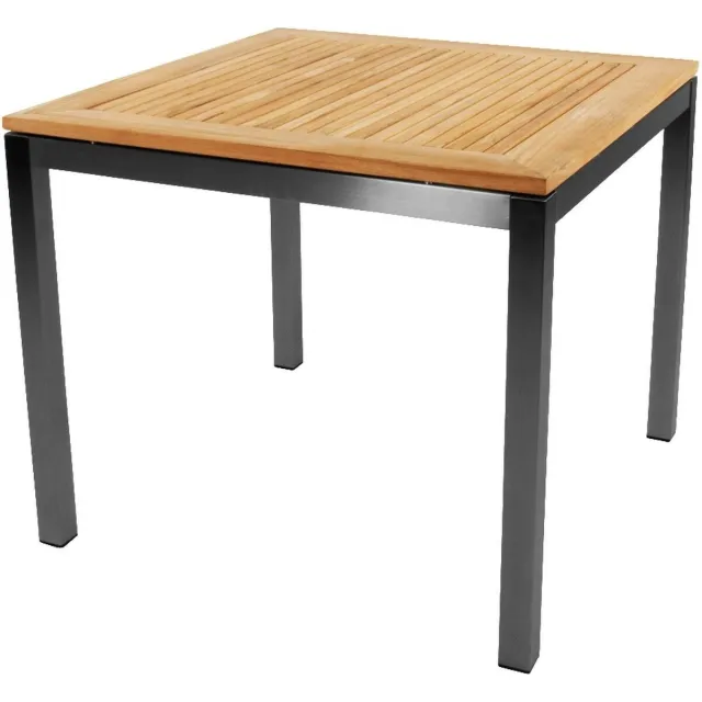 LES Outdoor Living - Tafel Marmaris RVS 90x90cm Naturel