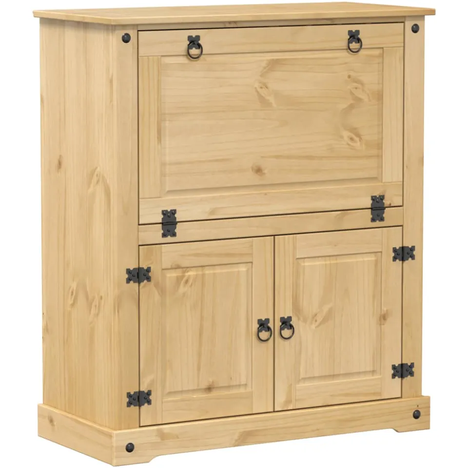 vidaXL Wijnkast Corona 97x45x114 cm massief grenenhout bruin, foto 3