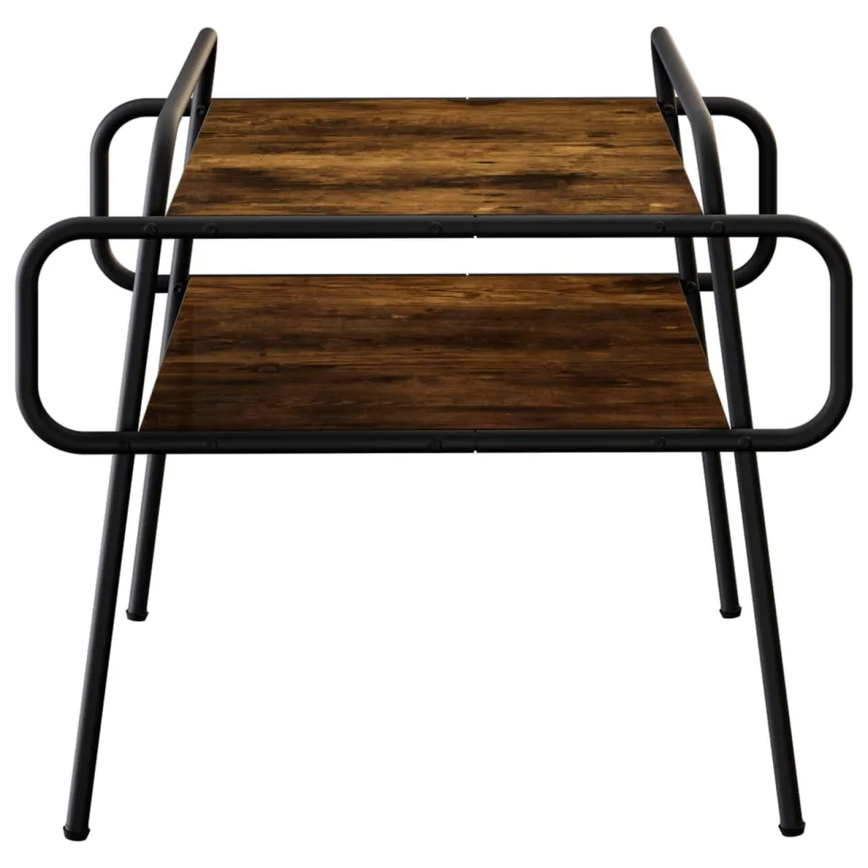 vidaXL Salontafel Gerookt eiken 60 x 60 x 51 cm Bewerkt hout, foto 2