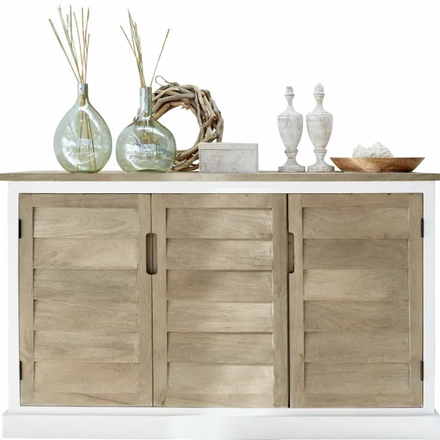 Loberon Dressoir Frapelle wit/bruin