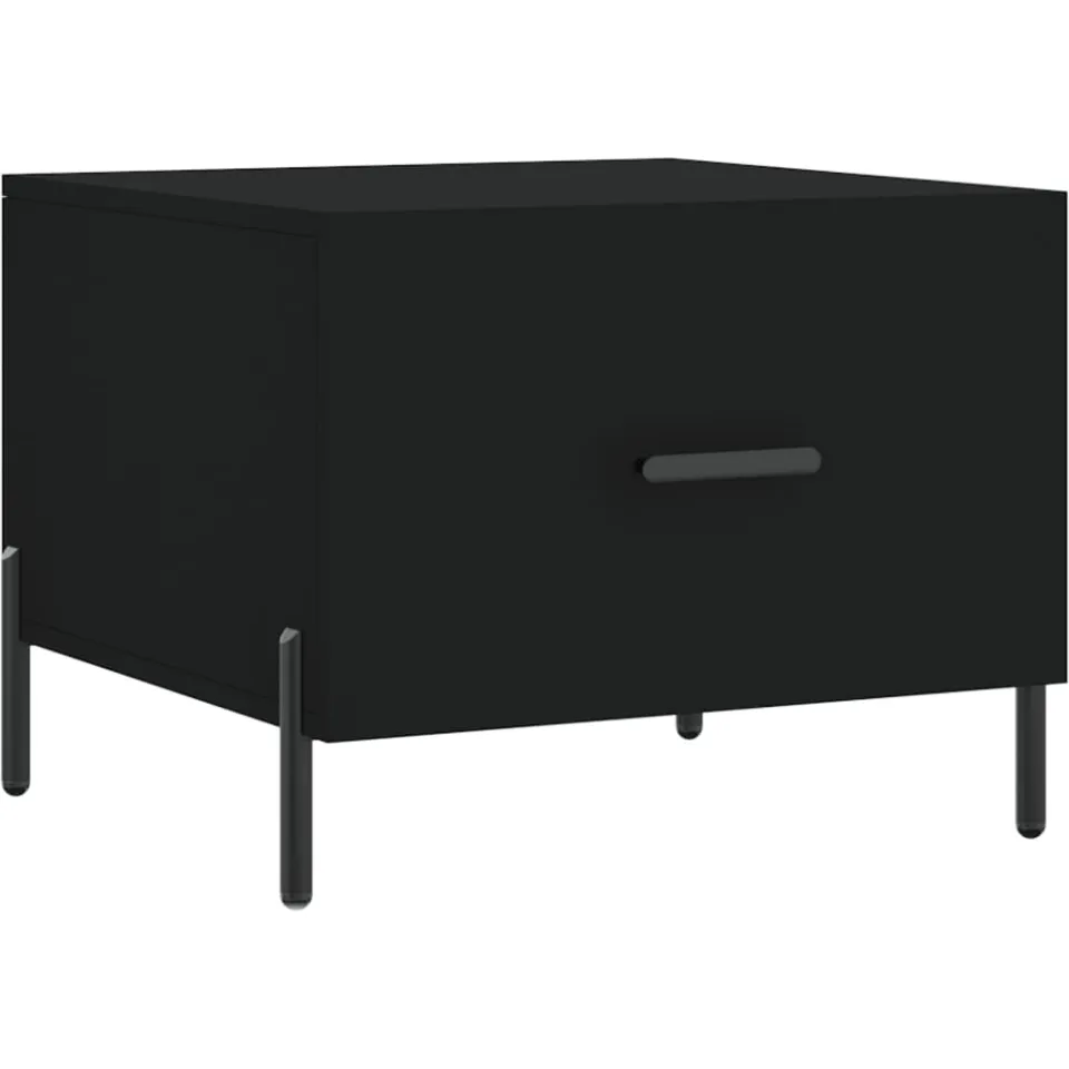 vidaXL Salontafels 2 st 50x50x40 cm bewerkt hout zwart, foto 3