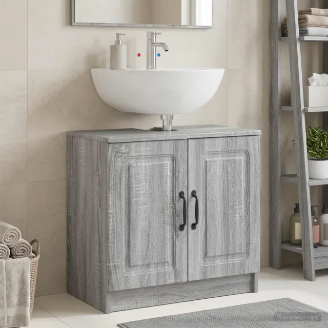 vidaXL Badkamer wastafelkast UTRECHT Grijs Sonoma 59,5 x 31,5 x 59 cm, foto 2