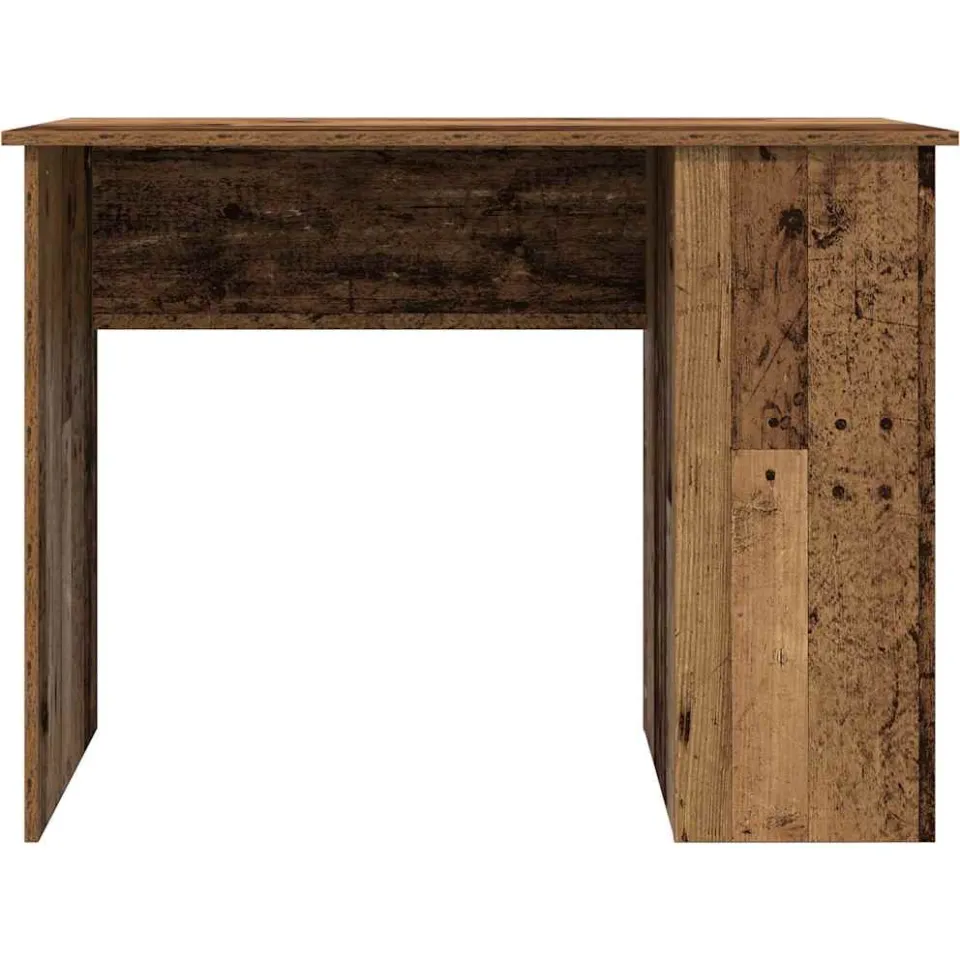 vidaXL Bureau 100x55x75 cm bewerkt hout oud houtkleurig bruin, foto 4