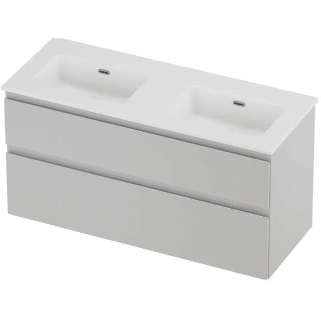 Proline Tribute Badmeubelset Porselein Elegant Dubbel 120x46x62 cm Glans Wit Glans Wit