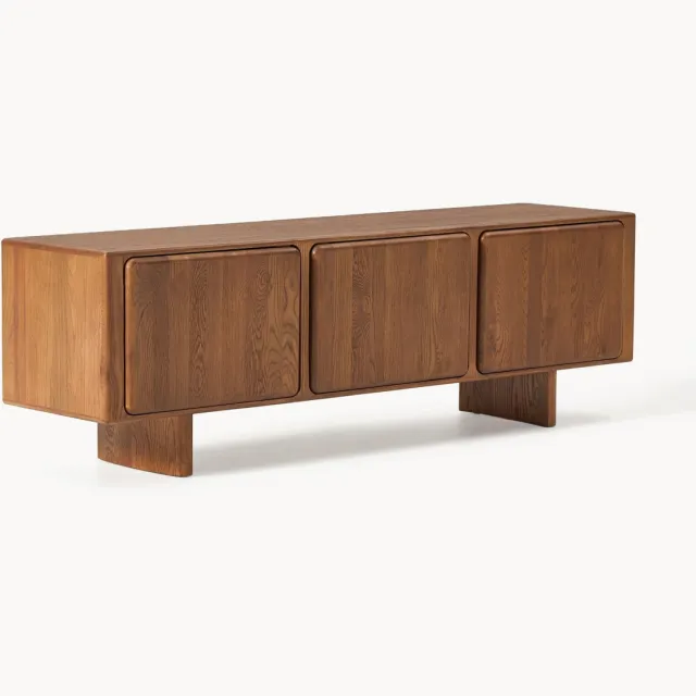Westwing Collection Tv-meubel Chandler van eikenhout Bruin
