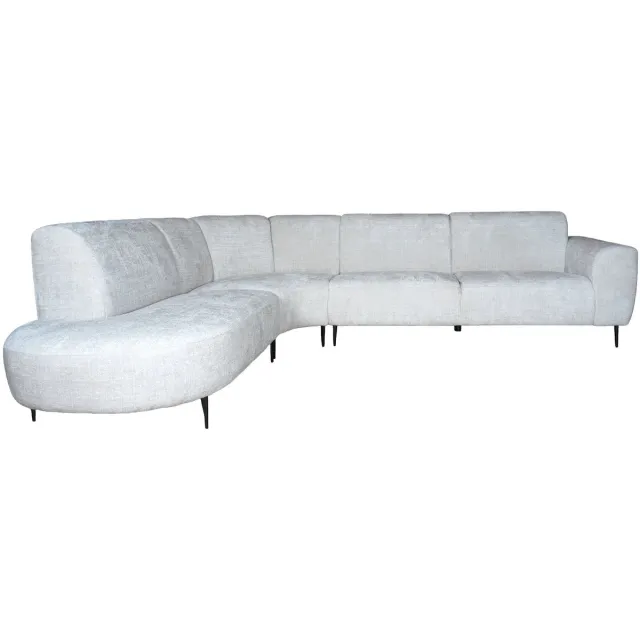 Home67 Hoekbank Mico Cremona 02 Naturel - Links - Moderne Loungebank in Hotel Chique Stijl