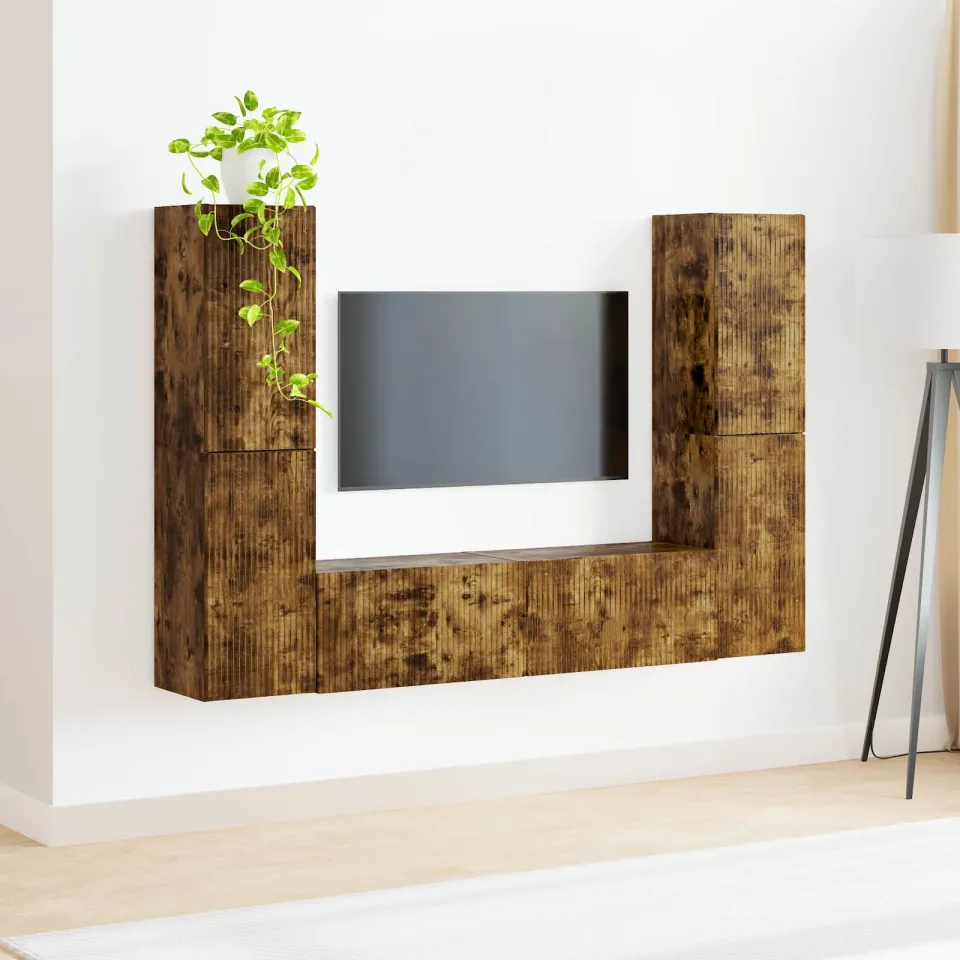 vidaXL Tv-meubelset 6 st 31 x 30 x 60 cm Gerookt eiken, foto 4
