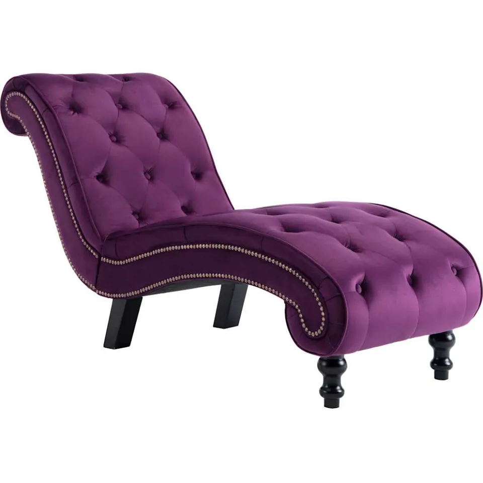 vidaXL Chaise longue fluweel paars, foto 3