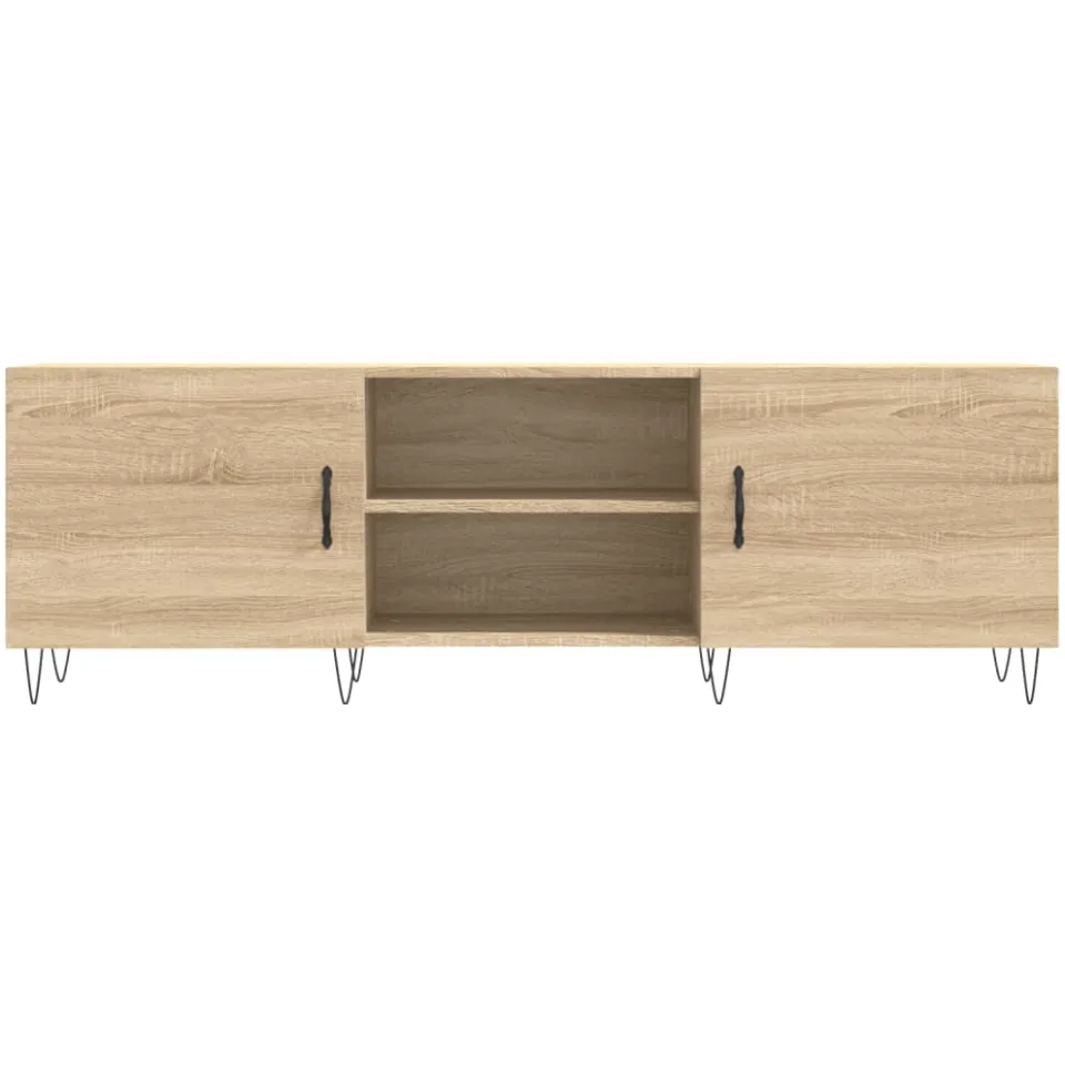 vidaXL Tv-meubel 150x30x50 cm bewerkt hout sonoma eikenkleurig Bruin