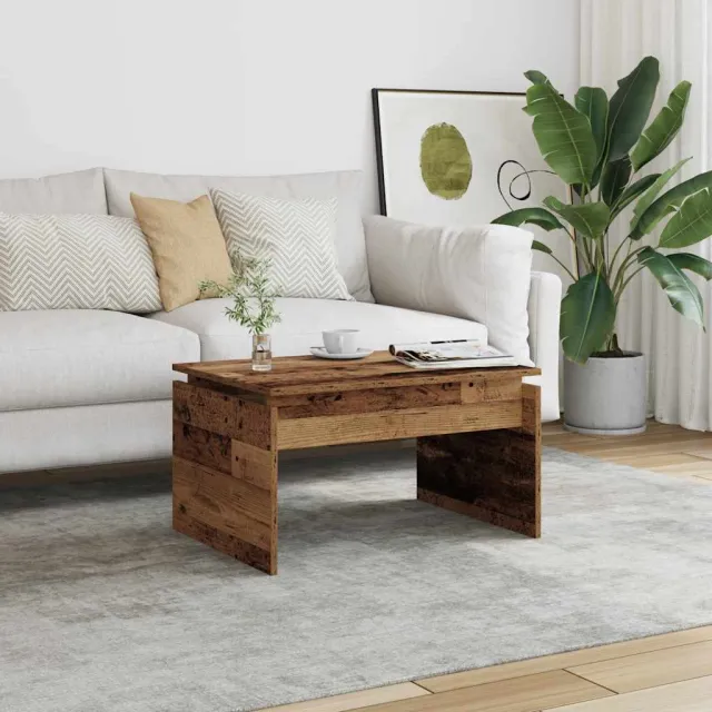 vidaXL Salontafel 68x50x38 cm bewerkt hout oud houtkleurig bruin, foto 2