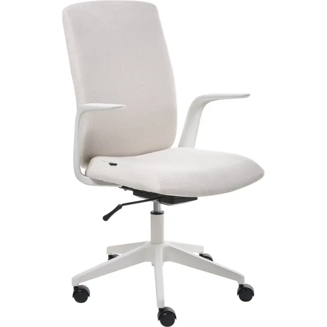 Beliani CAPTAIN - Bureaustoel - Lichtbeige - Polyester