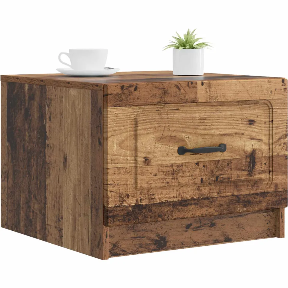 vidaXL Salontafel Oud hout 49 x 50 x 37 cm Bewerkt hout bruin