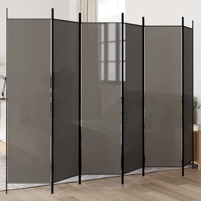 vidaXL Kamerscherm met 6 panelen 300x200 cm stof antracietkleurig, foto 2