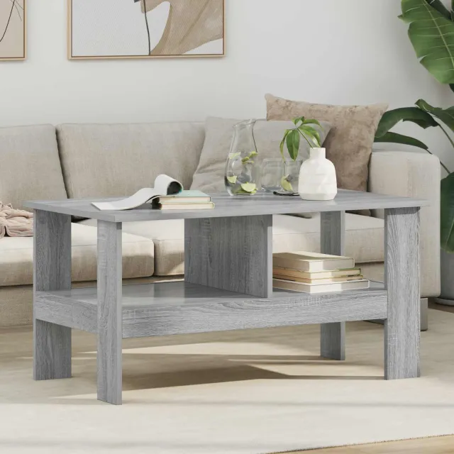 vidaXL Salontafel Grijs Sonoma 90 x 50 x 45 cm Bewerkt hout, foto 2