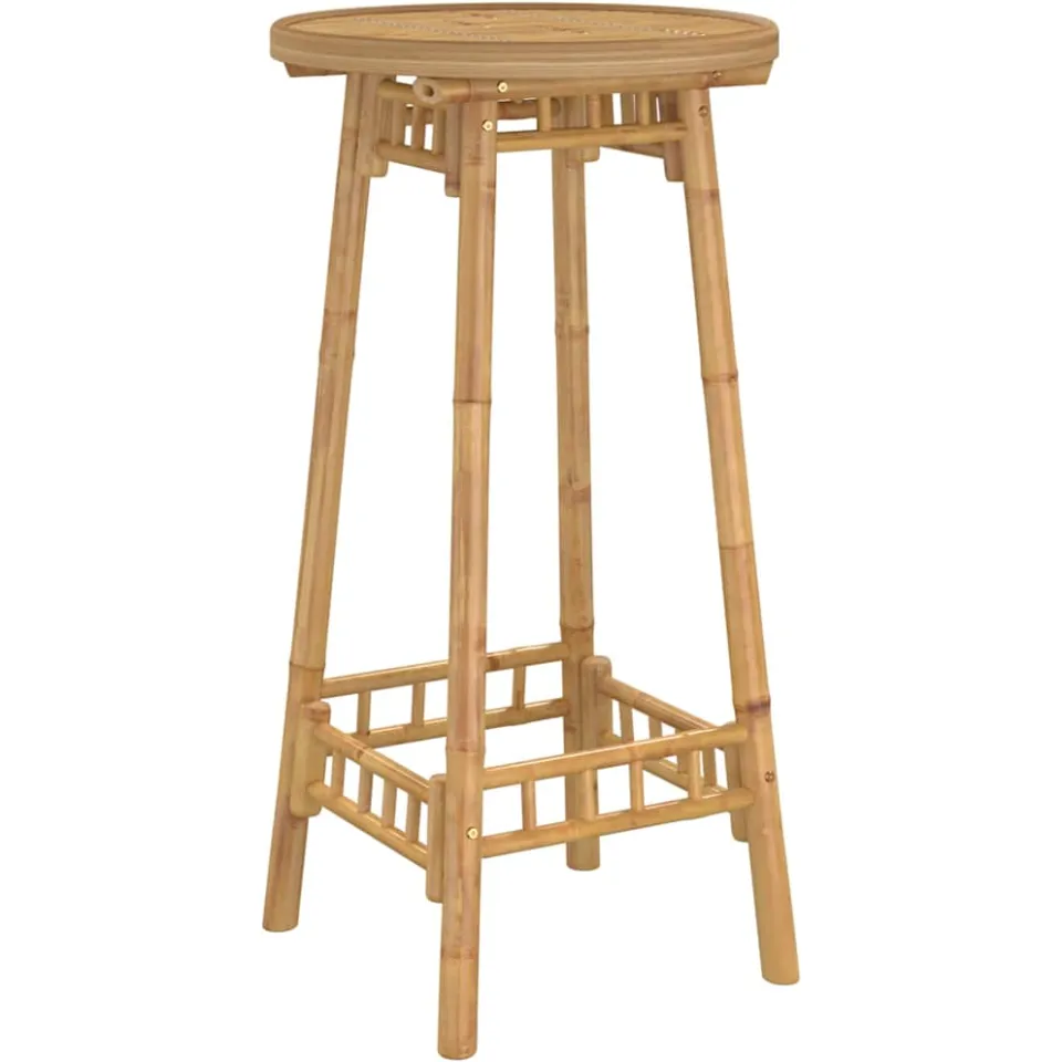 vidaXL Bartafel voor buiten Rond Ø55x100 cm bamboe Bruin