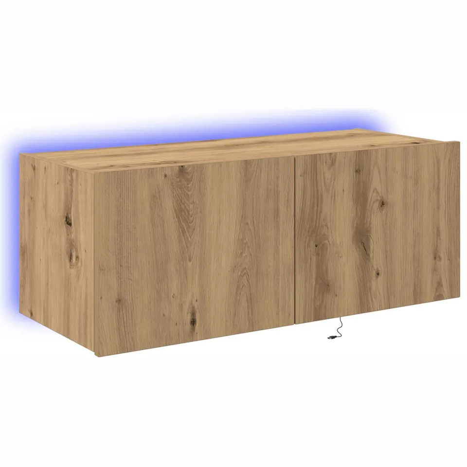 vidaXL TV Wandkast 80 x 35 x 31 cm Artisan Eiken Bewerkt hout, foto 3