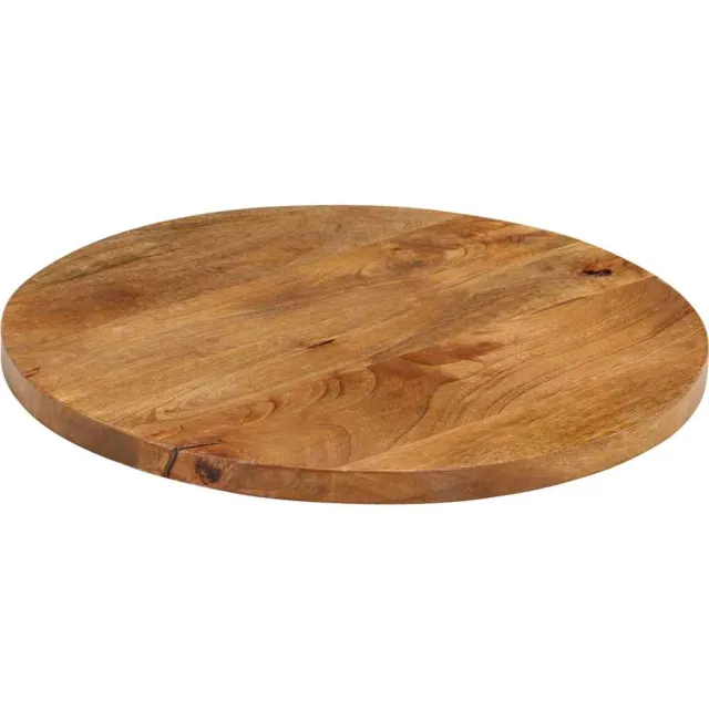 vidaXL Tafelblad Ø 40x2,5 cm rond massief ruw mangohout Bruin