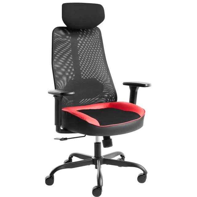 Beliani STRYKE - Gamestoel - Zwart/Rood - Mesh