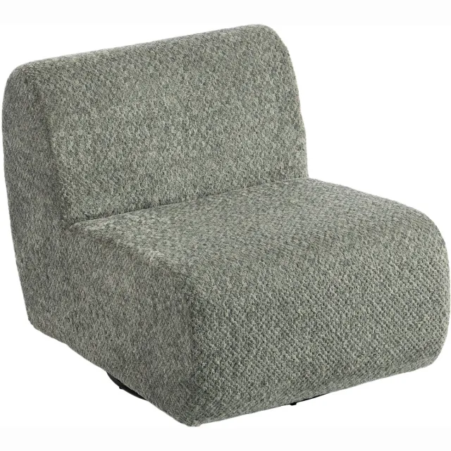 Homona Draaifauteuil - 360° draaibaar - Met chenille bekleding - 70 x 90 x 70 cm - Grijs