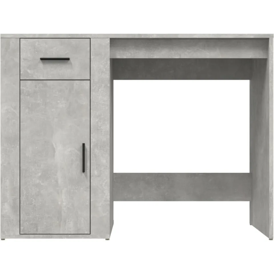 vidaXL Bureau 100x49x75 cm bewerkt hout betongrijs grijs, foto 4