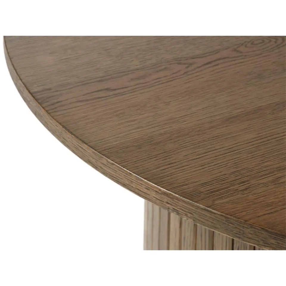 Olivine Lenn houten salontafel gerookt eiken - Ø90 cm, foto 3