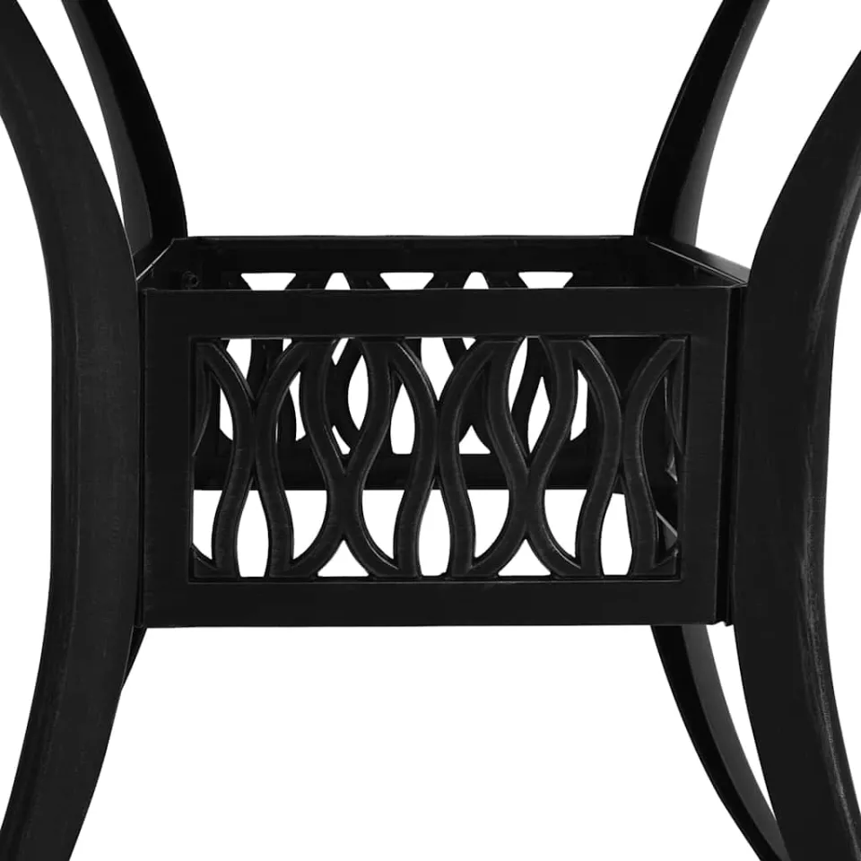 vidaXL Tuintafel 90x90x74 cm gietaluminium zwart, foto 4