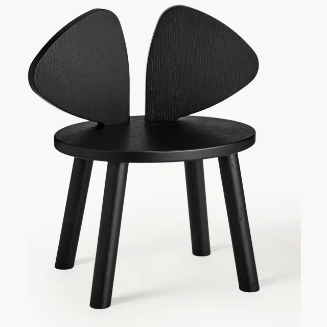 Nofred Kinderstoel Mouse van hout Zwart