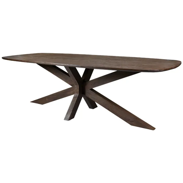 Livingfurn Eetkamertafel Lissabon - 105x240x76cm Donkerbruin