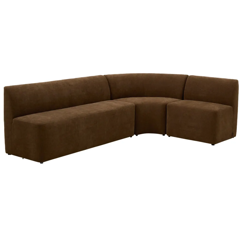 NOUS Living 1-zits element eetkamerbank Rhea bruin, foto 6