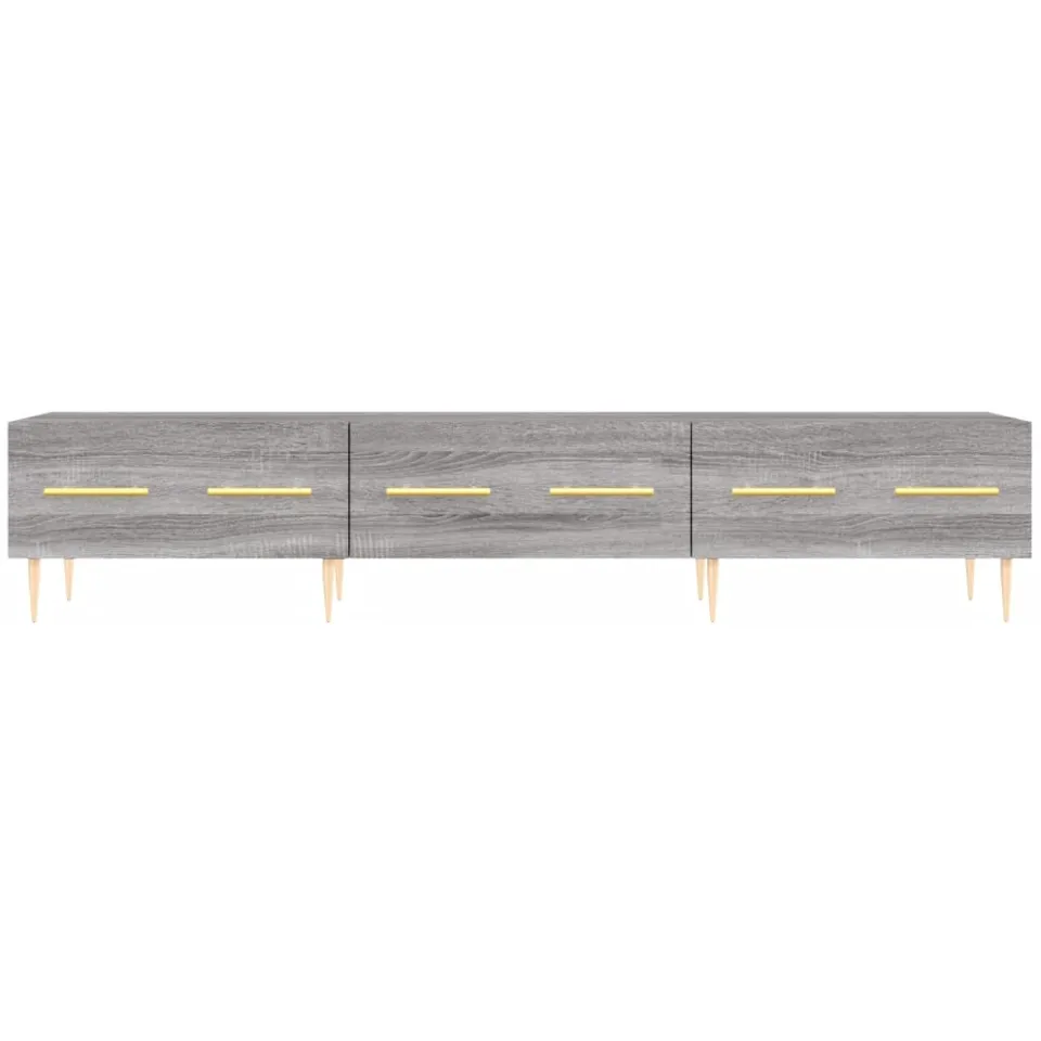 vidaXL Tv-meubel 150x36x30 cm bewerkt hout grijs sonoma eikenkleurig