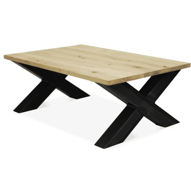 Eikenhouten salontafel Foxton met X poten