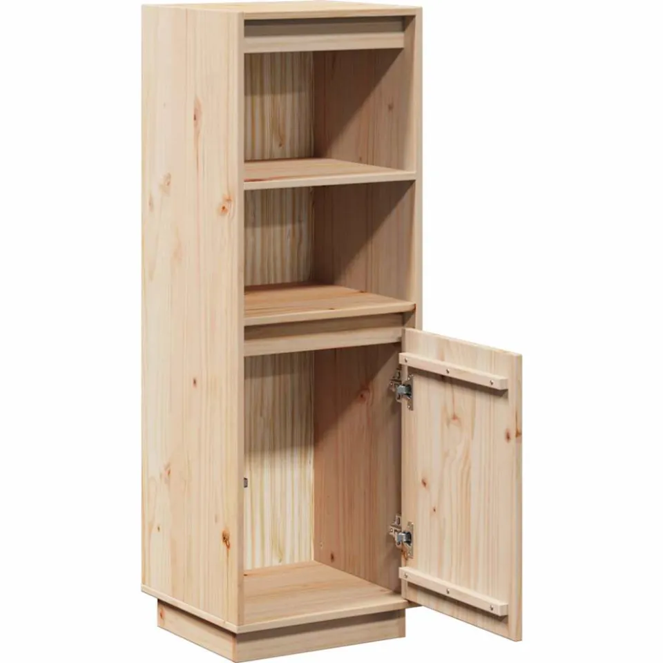 vidaXL Hoge kast 37x34x110 cm massief grenenhout bruin, foto 4