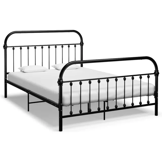 vidaXL Bedframe metaal zwart 160x200 cm