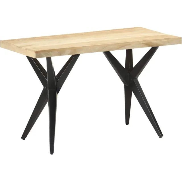 vidaXL Eettafel 120x60x76 cm massief mangohout Bruin