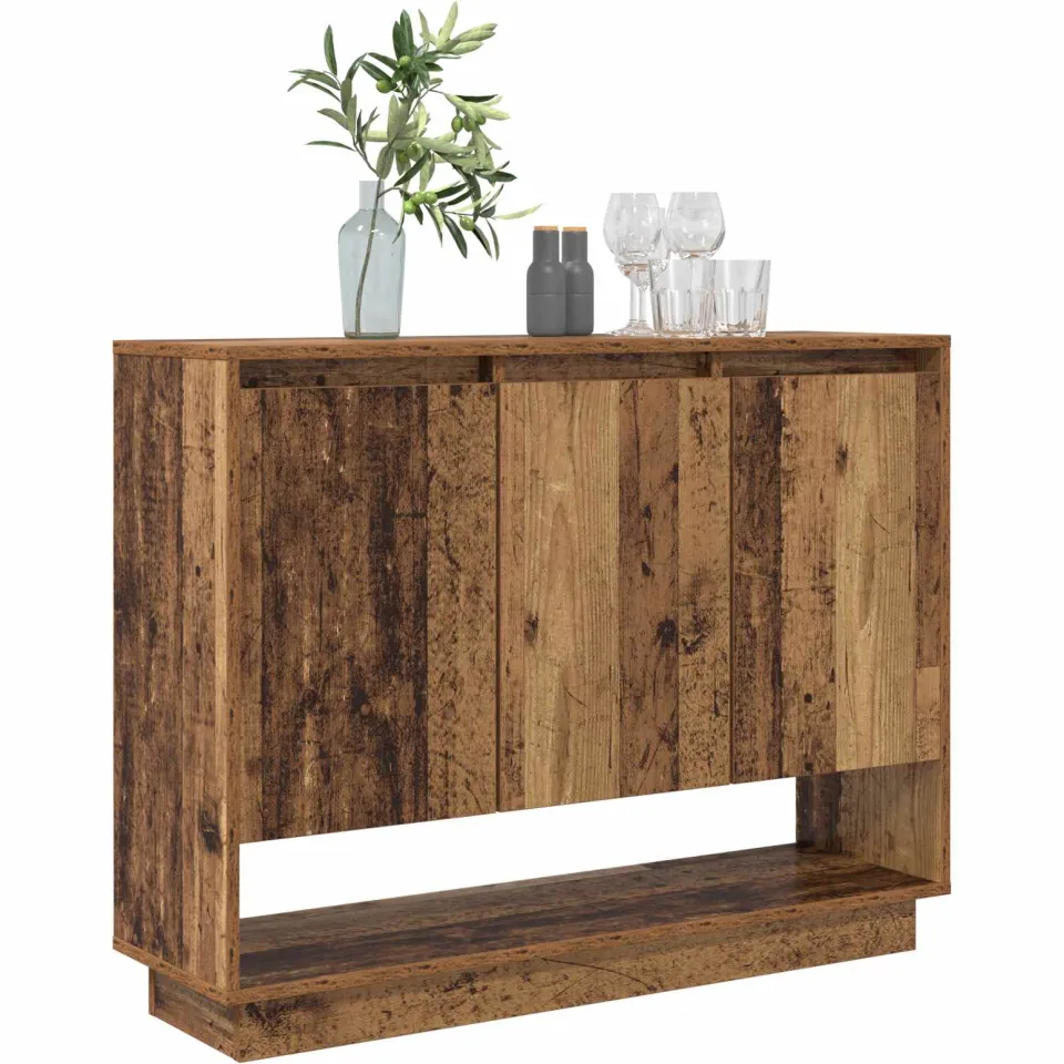 vidaXL Dressoir Oudhout 97 x 29 x 75 cm Bewerkt hout Bruin
