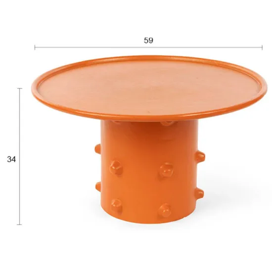 Bold Monkey Pinch Me Salontafel Rond 59 cm Oranje, foto 3