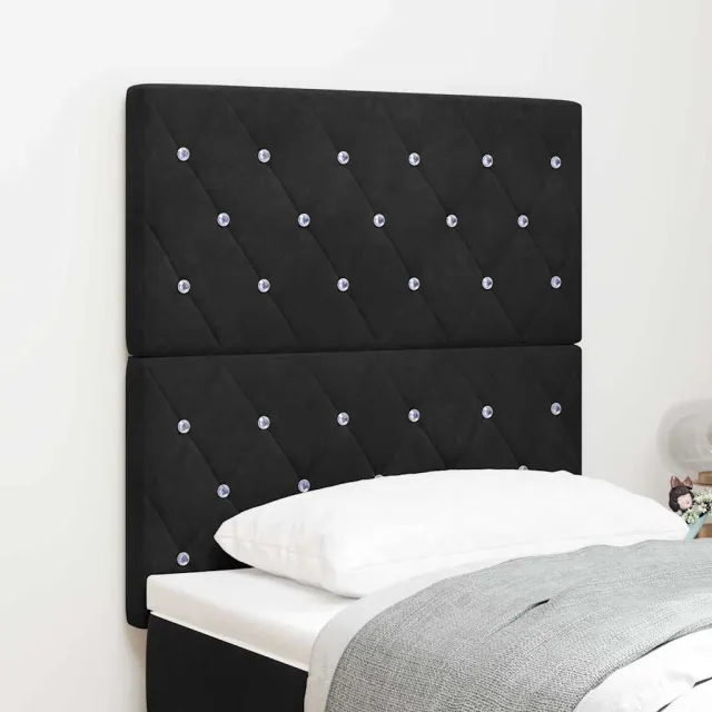 vidaXL Hoofdbord Zwart 80 cm Fluweel