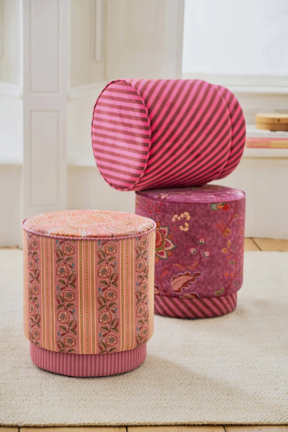 Pip Studio poef Mumbai roze, foto 3
