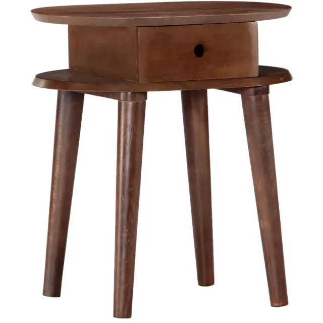 vidaXL Nachtkastje 50x35x55 cm Massief Acaciahout Bruin