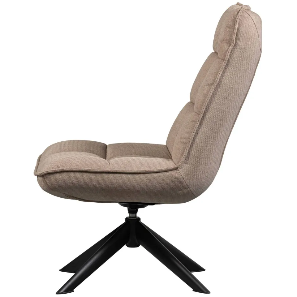 WOOOD Jouke Draaifauteuil - Polyester - Zand - 97x70x85, foto 2