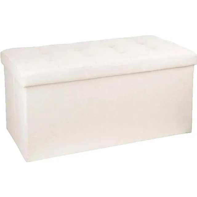 Atmosphera Poefen Atmosphera Pouf Lysandre pliant beige avec rangement