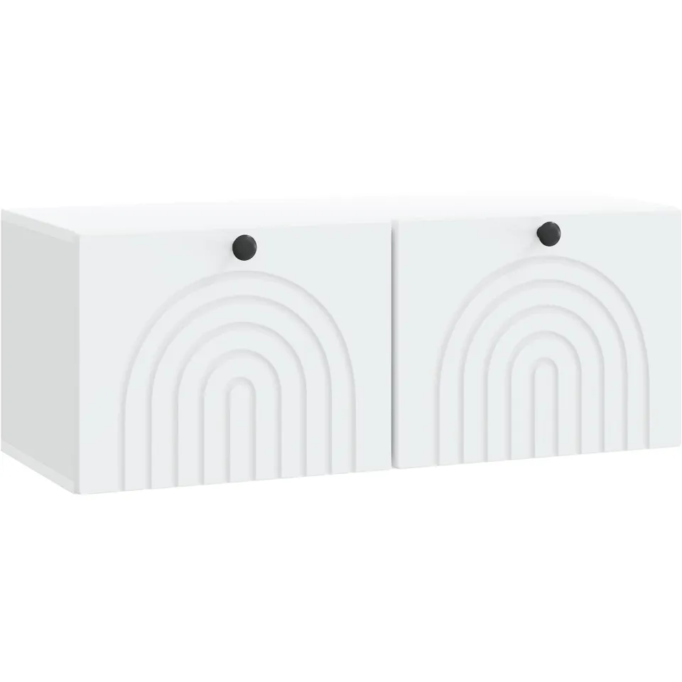 vidaXL Wandbeugel TV-kast Wit 78,5 x 31 x 30 cm Bewerkt hout