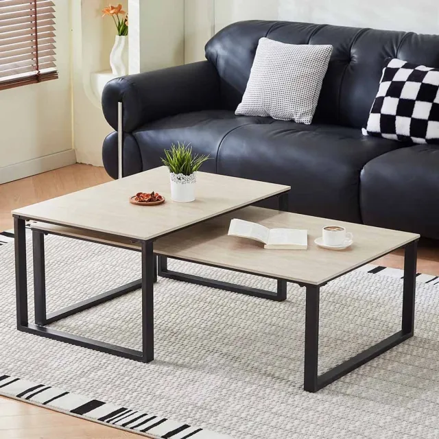 Milton & Oldbrook Salontafel Set Caen Travertinlook Beige