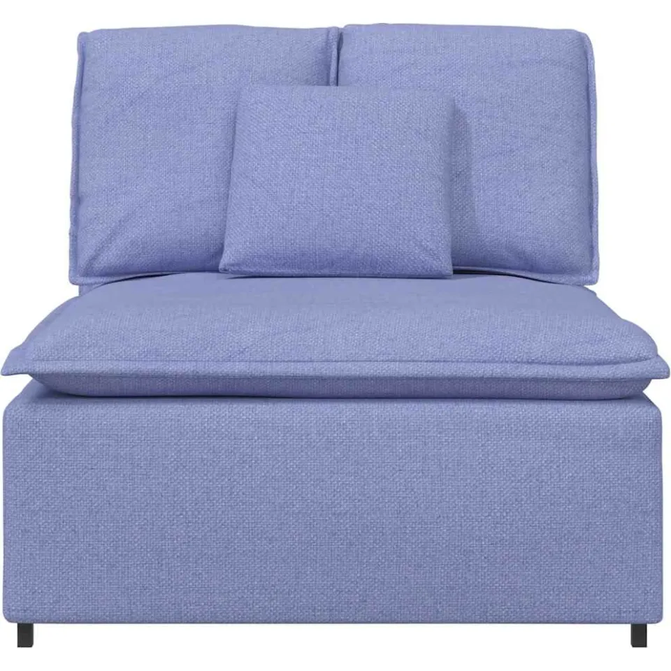 vidaXL Modulaire bank middenmodule met kussens 100 cm spijkerblauw
