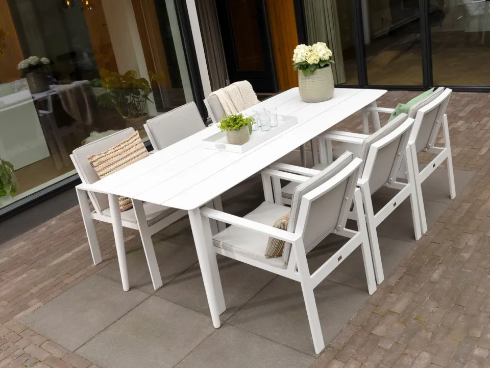 Manifesto Furniture Manifesto Sora dining tuintafel 220x90x74cm wit, foto 5