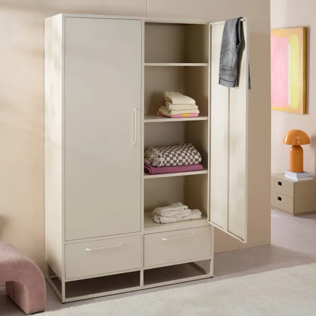 NOUS Living Dean kledingkast beige, foto 2